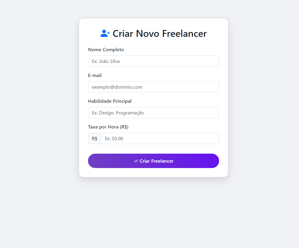 Tela de Cadastro - FreelanceHub