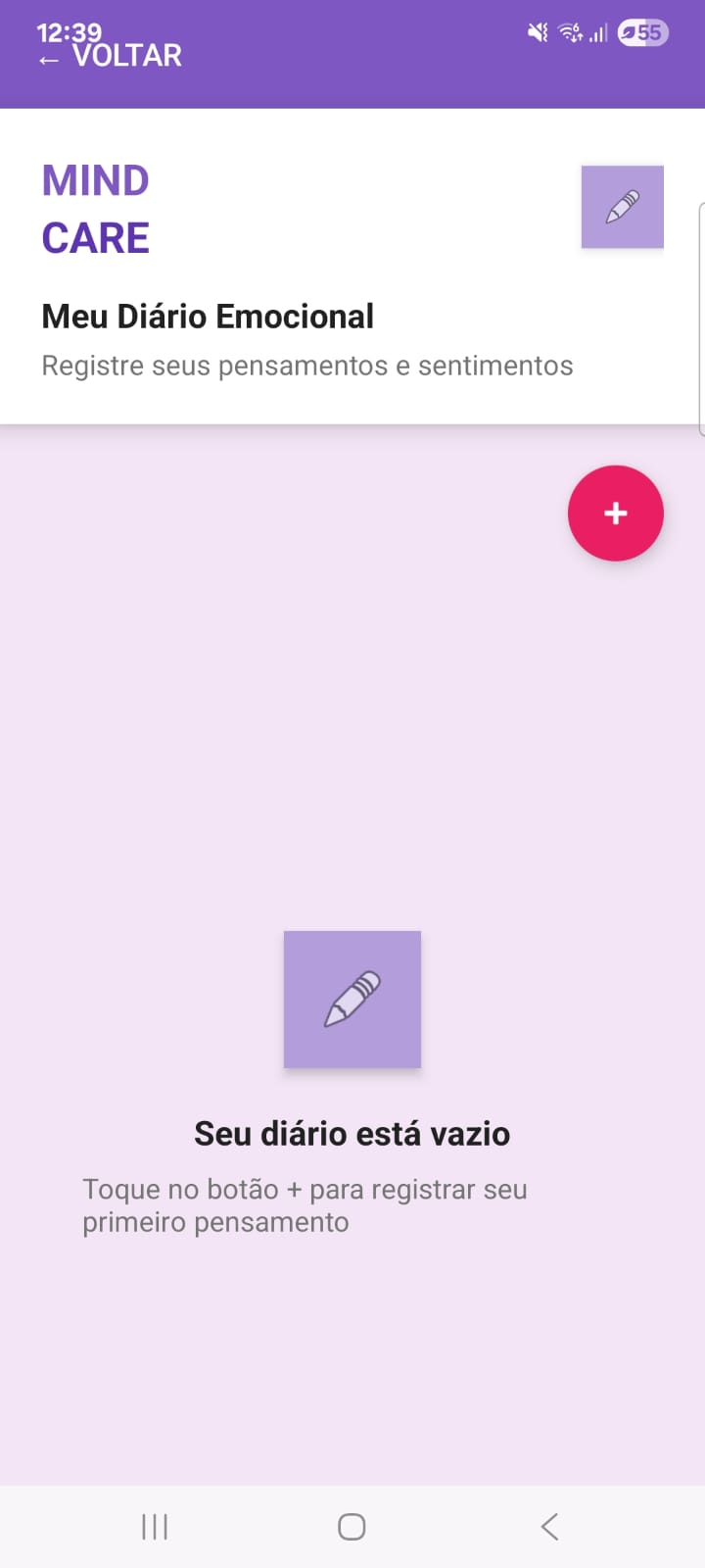 Diário Vazio - MindCare