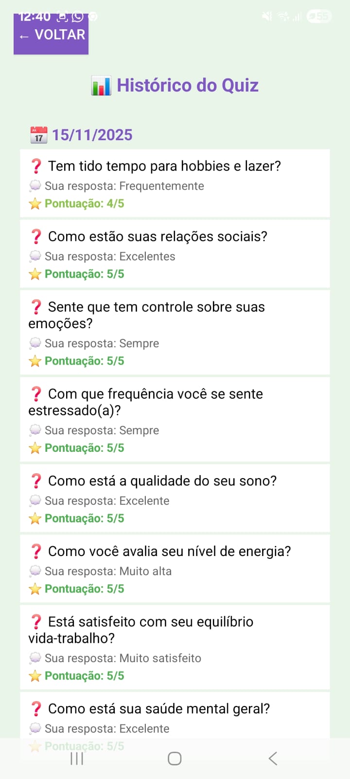 Histórico - MindCare